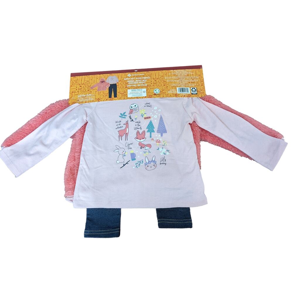 Member's Mark Matching‎ Set 3 pieces 18M Girls Top Leggings Cozy Jacket Woodland